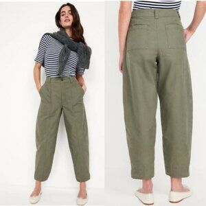 Olive Green Barrel Leg Pants by Old Navy Size 12